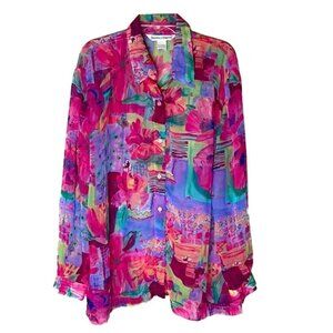❤️ DRAPERS & DOMONS Floral Top Size L